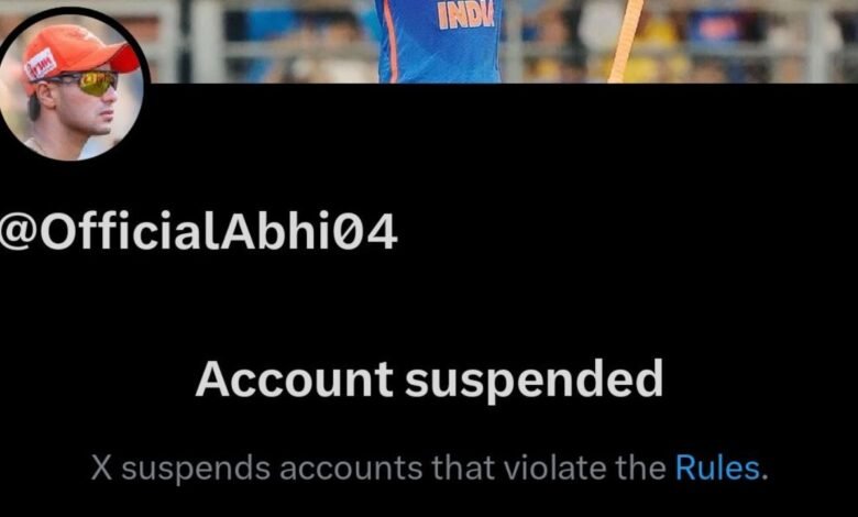 Abhishek Sharma का अकाउंट अचानक सस्पेंड, पाकिस्तानी फैंस के लगातार रिपोर्ट करने से मचा बवाल