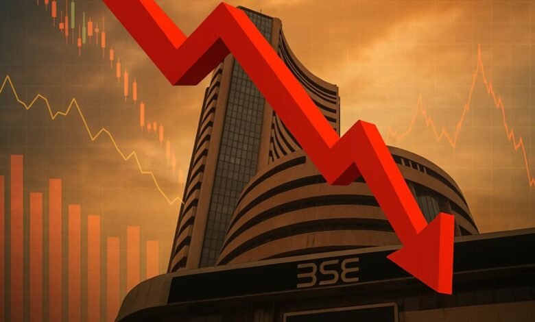 Stock Market Falls: शेयर बाजार में लगातार गिरावट, सेंसेक्स थोड़ी रिकवरी के बाद भी निवेशकों की चिंता बरकरार