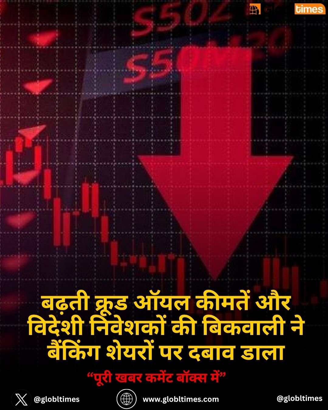 बढ़ती क्रूड ऑयल कीमतें और विदेशी निवेशकों की बिकवाली ने बैंकिंग शेयरों पर दबाव डाला