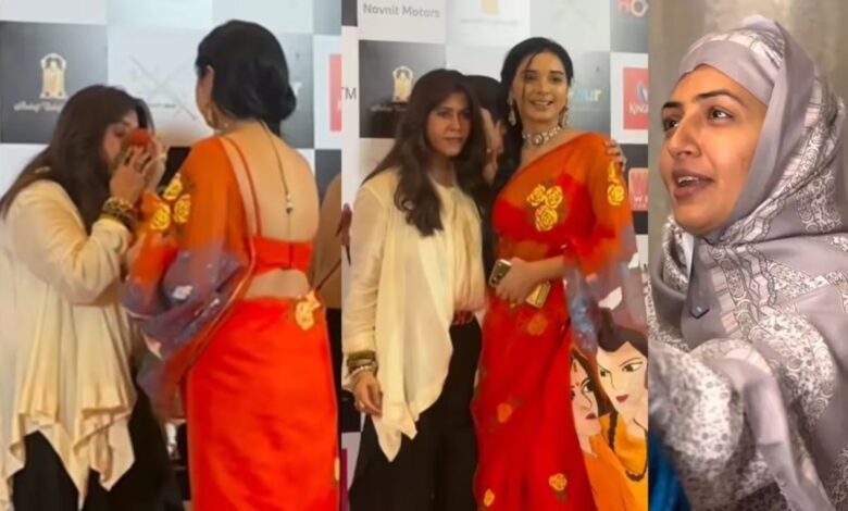 तान्या मित्तल ने राम-सीता प्रिंट वाली साड़ी से एकता कपूर का चेहरा पोंछा, सोशल मीडिया में हंगामा