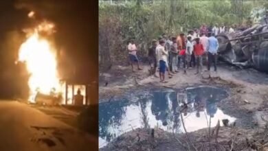 आजमगढ़ सड़क हादसे ने दहला दिया, डीजल टैंकर में लगी भीषण आग