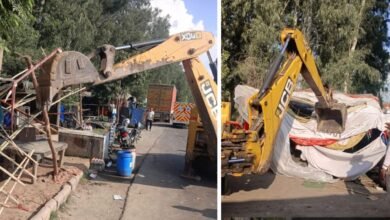 करनाल में NH-44 पर चला अतिक्रमण विरोधी अभियान, NHAI ने हटाए अवरोध