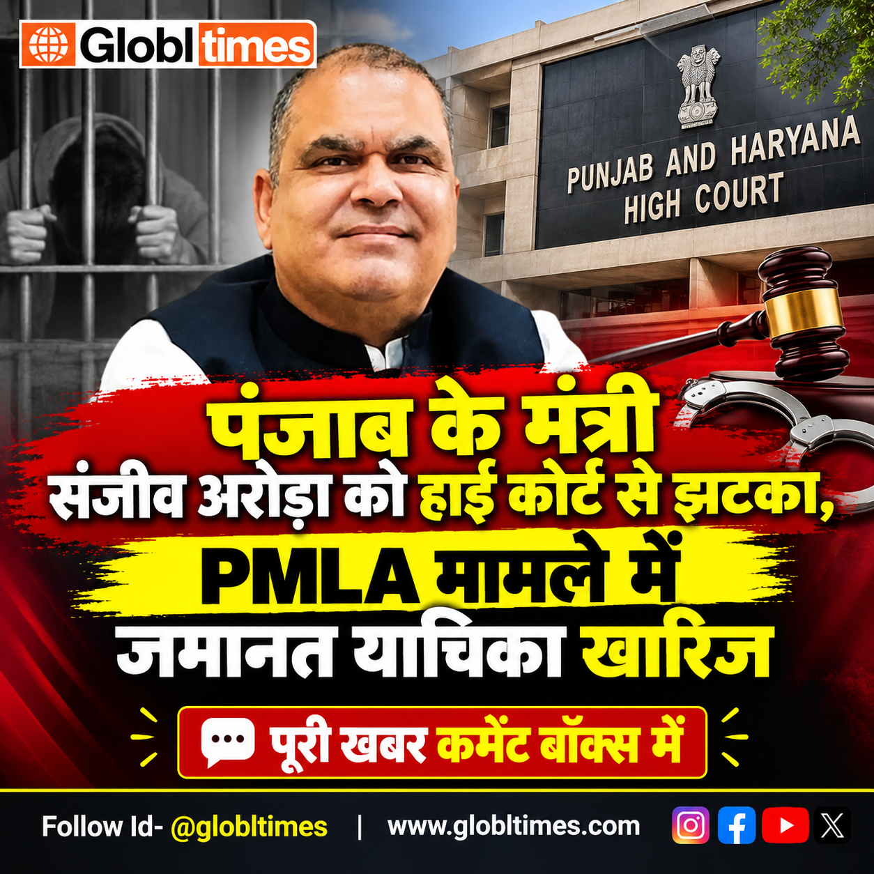 पंजाब के मंत्री संजीव अरोड़ा को हाई कोर्ट से झटका, PMLA मामले में जमानत याचिका खारिज